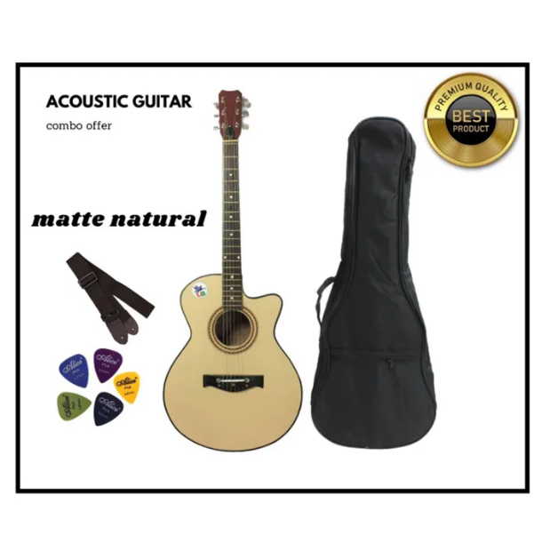 badgeMatte Natural Acoustic Guitar - 2020 Edition