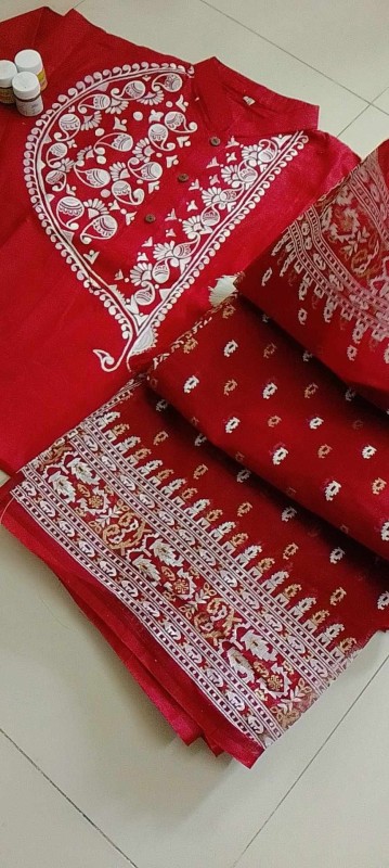 খাদি পাঞ্জাবি + শাড়ি (কাপল ড্রেস)